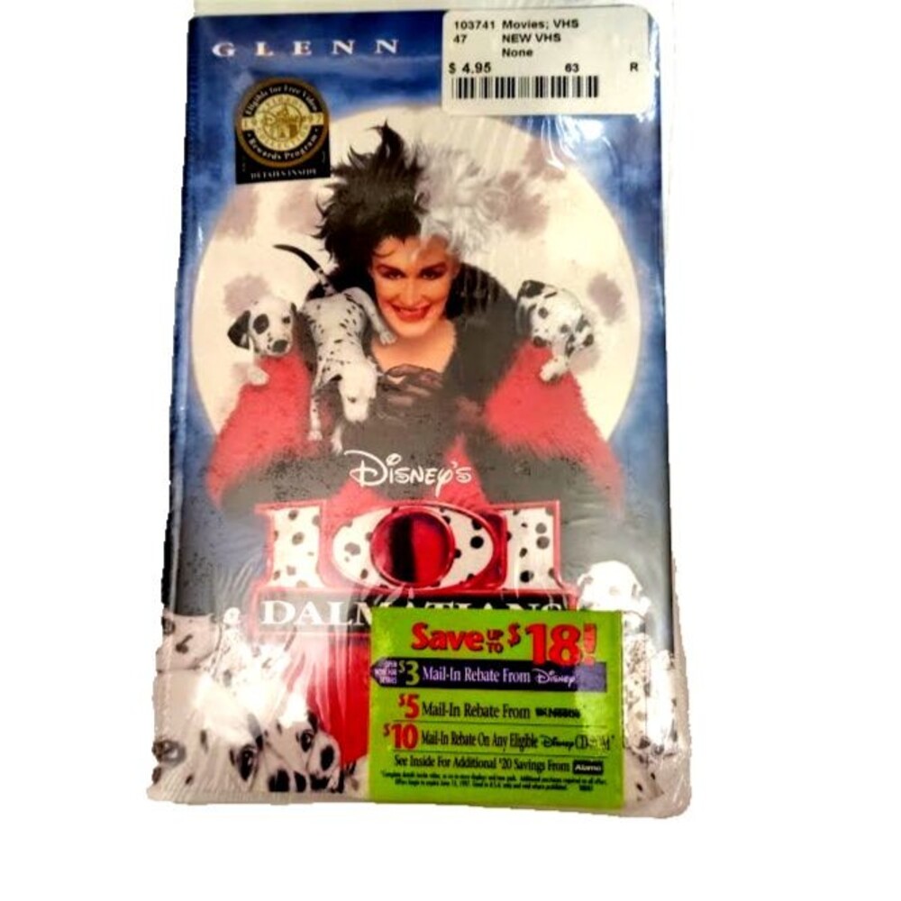101 Dalmatians VHS Movie 1992 Disney G Family  Adventure Comedy Glenn Close
